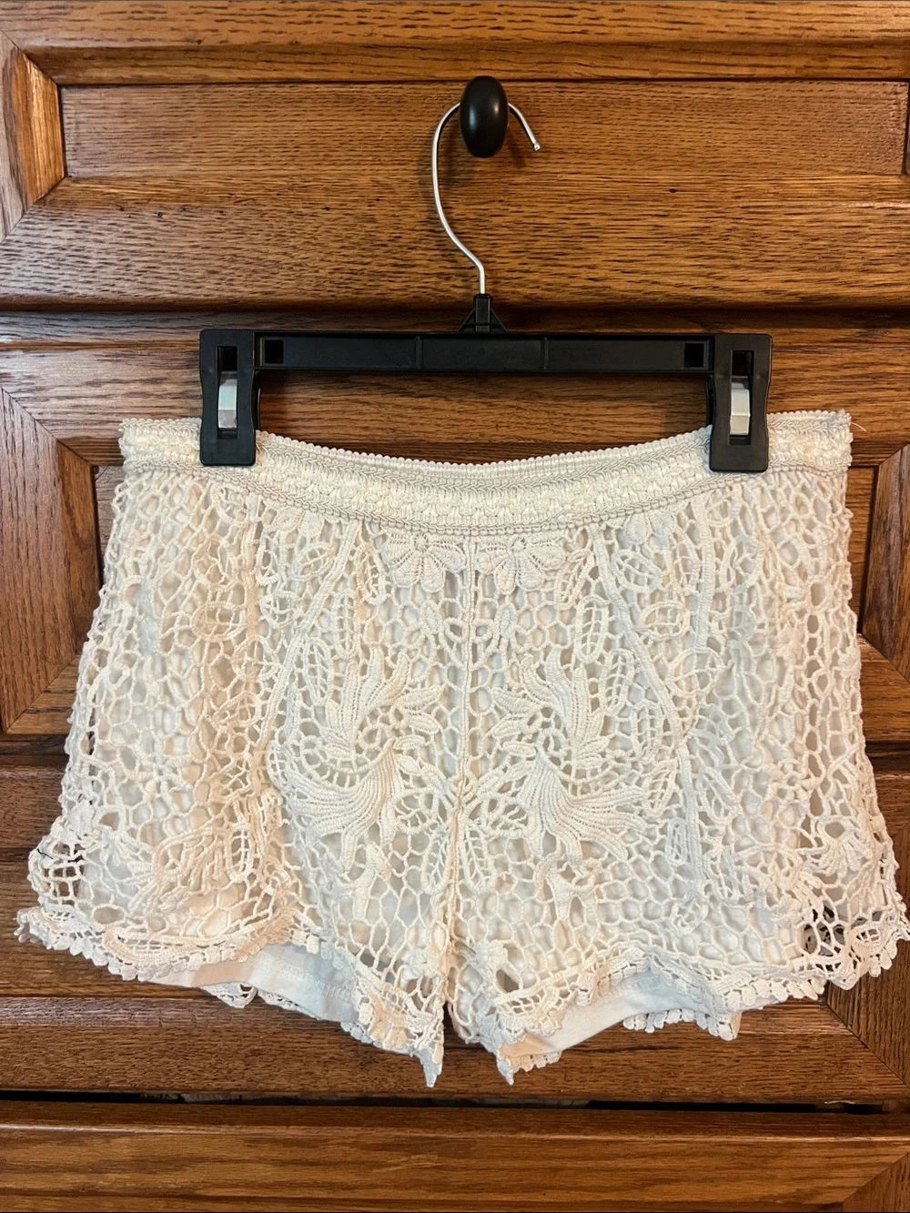 Mossimo Supply Co. Cream Crochet Lace Shorts